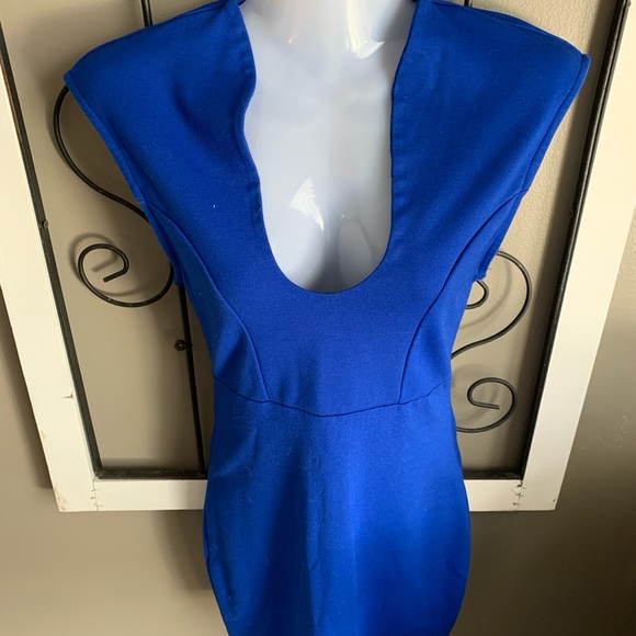 Navy Blue figure fitting dress - Picture 1 of 3